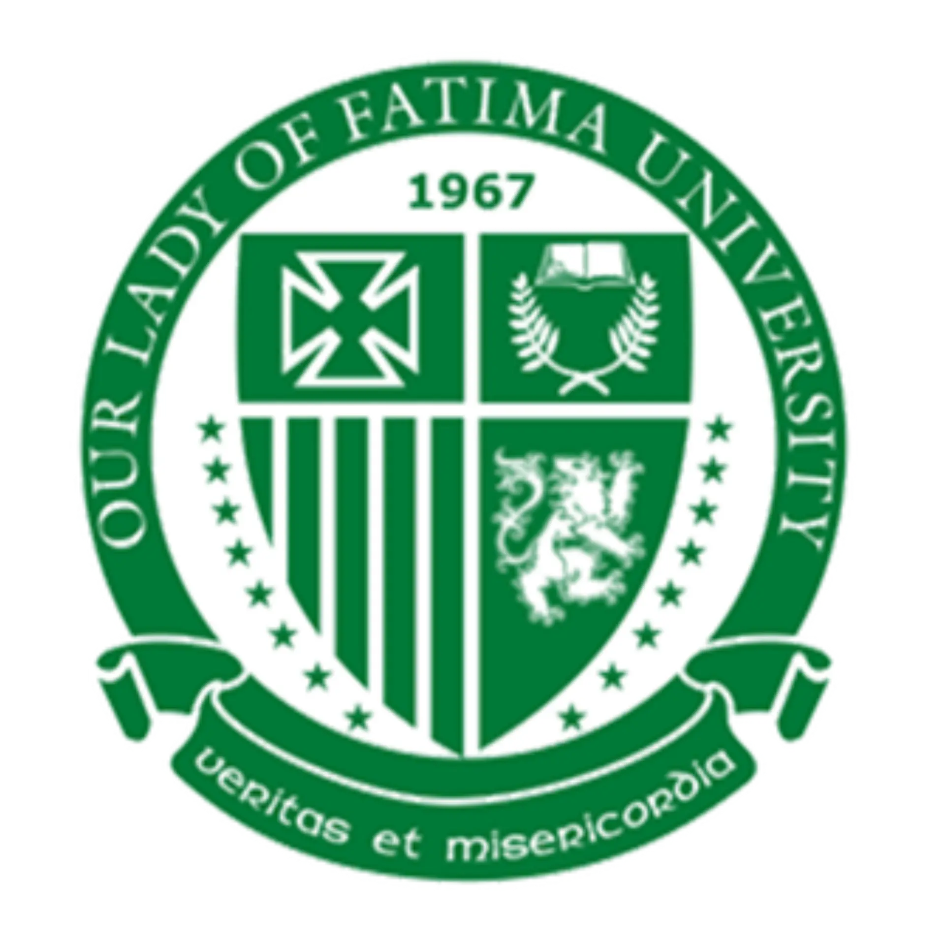Our Lady of Fatima University seal